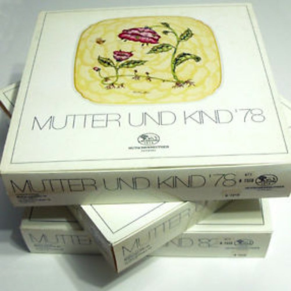SET 3 Mother & Child Mutter und Kind  Wall Plates